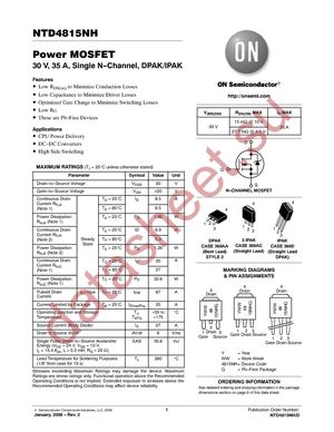 NTD4815NHT4G datasheet  